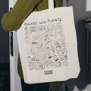 100% Canvas Packed With Plants Vegan Tote Bag